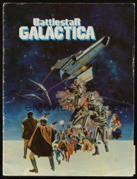 5g353 BATTLESTAR GALACTICA souvenir program book '78 great sci-fi art by Robert Tanenbaum!