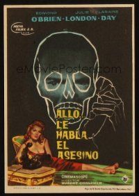 5g147 3rd VOICE Spanish herald '62 sexy Julie London, cool Jano art of O'Brien & huge skull!