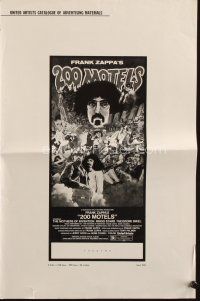 5g502 200 MOTELS pressbook '71 directed by Frank Zappa, rock 'n' roll, wild artwork!