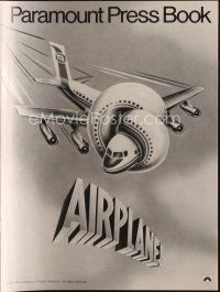 5g507 AIRPLANE pressbook '80 classic zany parody by Jim Abrahams and David & Jerry Zucker!