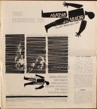 5g516 ANATOMY OF A MURDER pressbook '59 Otto Preminger, filled with lots of Saul Bass artwork!