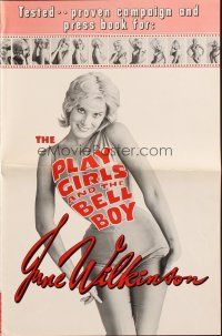 5g533 BELLBOY & THE PLAYGIRLS pressbook '62 sexy 3D June Wilkinson, Coppola, film strip design!