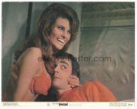 5j375 BEDAZZLED color 11x14 still '68 best c/u of sexy Raquel Welch as Lust holding Dudley Moore!