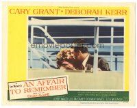 5j333 AFFAIR TO REMEMBER LC #6 '57 Cary Grant kissing Deborah Kerr on stairs!