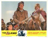 5j337 ALAMO LC #6 R67 John Wayne in coonskin cap on horseback w/ Chill Wills & Frankie Avalon!