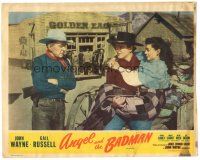 5j351 ANGEL & THE BADMAN LC R59 Harry Carey with rifle meets John Wayne & sexy Gail Russell!