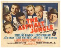 5j357 ASPHALT JUNGLE TC '50 Sterling Hayden, James Whitmore, John Huston classic film noir!