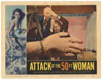 5j360 ATTACK OF THE 50 FT WOMAN LC #2 '58 great wacky fx image of giant hand attacking!