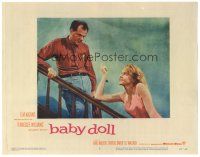 5j363 BABY DOLL LC #3 '57 Elia Kazan classic, sexy Carroll Baker taunts Karl Malden!