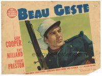 5j374 BEAU GESTE LC '39 William Wellman, best c/u of Legionnaire Gary Cooper with his rifle!