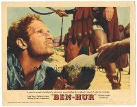 5j383 BEN-HUR LC #3 '60 best close up of Charlton Heston with gourd given water by Jesus!