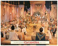 5j425 CLEOPATRA roadshow LC '63 Elizabeth Taylor & Richard Burton at massive banquet, TODD-AO!