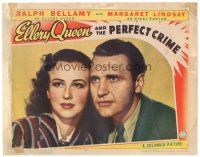 5j474 ELLERY QUEEN & THE PERFECT CRIME LC '41 best c/u of Ralph Bellamy & Margaret Lindsay!