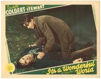 5j584 IT'S A WONDERFUL WORLD LC '39 close up of Jimmy Stewart over unconscious Nat Pendleton!