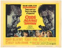 5j199 ODDS AGAINST TOMORROW TC '59 art of Harry Belafonte & Robert Ryan with guns, Robert Wise!