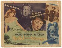 5j222 RACHEL & THE STRANGER TC '48 artwork of Loretta Young, William Holden & Robert Mitchum!