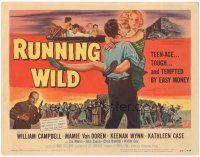 5j237 RUNNING WILD TC '55 sexy bad teen Mamie Van Doren tough & tempted by easy money!