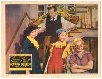 5j905 THESE THREE LC '36 Miriam Hopkins, Merle Oberon & Joel McCrea holding carpet on shoulders!