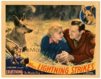 5j974 WHEN LIGHTNING STRIKES LC '34 German Shepherd dog hero, Ralph Bushman, Alice Dahl!