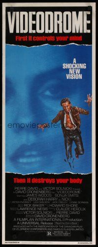 5m823 VIDEODROME insert '83 David Cronenberg, James Woods, Debbie Harry, sci-fi!