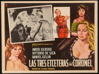 5s474 3 ETCs & THE COLONEL Mexican LC '60 Antia Ekberg & Vittorio De Sica in border art & inset!