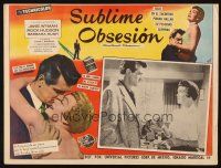 5s585 MAGNIFICENT OBSESSION Mexican LC '54 c/u of Jane Wyman & Rock Hudson, Douglas Sirk classic!