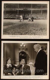 5w906 BABE RUTH STORY 2 8x10 stills '48 William Bendix in title role as baseball's Sultan of Swat!