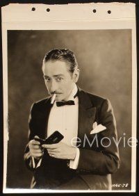 5w899 ADOLPHE MENJOU 2 8x11 key book stills '20s from Service for Ladies & Serenade w/ Carver!