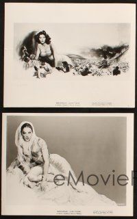 5w747 BHOWANI JUNCTION 4 8x10 stills '55 all wonderful art of sexy Ava Gardner, Granger & trains!