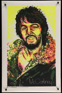 5x772 PAUL MCCARTNEY commercial poster '70 image of former Beatle, cool blacklight design!