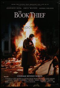 5y112 BOOK THIEF style B advance DS 1sh '13 Sophie Nelisse, Geoffrey Rush, Heike Makatsch!