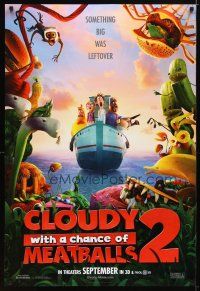 5y162 CLOUDY WITH A CHANCE OF MEATBALLS 2 teaser DS 1sh '13 something big was leftover!