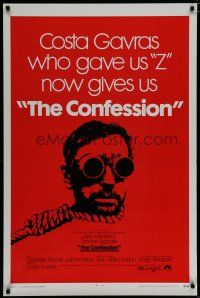 5y177 CONFESSION 1sh '70 L'Aveu, Costa Gavras, Yves Montand, wild hangman image!