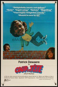 5y182 COUP DE TETE 1sh '80 Jean-Nacques Annaud's French soccer comedy, Patrick Dewaere!