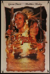 5y201 CUTTHROAT ISLAND int'l DS 1sh '95 Drew Struzan art of pirate Matt Modine & Geena Davis!