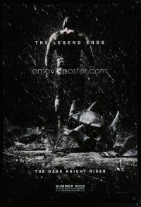 5y211 DARK KNIGHT RISES teaser DS 1sh '12 cool image of broken mask in the rain!