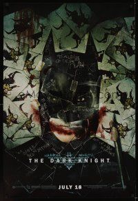 5y208 DARK KNIGHT wilding 1sh '08 cool playing card montage of Christian Bale as Batman!