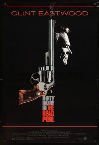 5y219 DEAD POOL 1sh '88 Clint Eastwood as tough cop Dirty Harry, cool gun image!