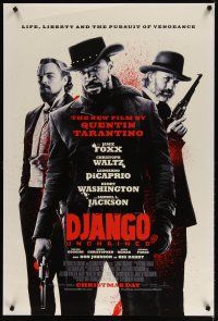 5y232 DJANGO UNCHAINED advance DS 1sh '12 Jamie Foxx, Christoph Waltz, Leonardo DiCaprio!