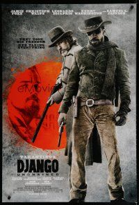 5y233 DJANGO UNCHAINED int'l advance DS 1sh '12 Jamie Foxx, Christoph Waltz, Leonardo DiCaprio!