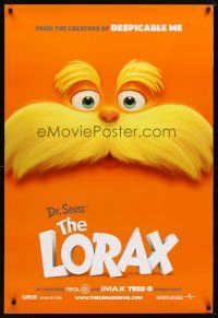 5y237 DR. SEUSS' THE LORAX advance DS 1sh '12 great image of title character!