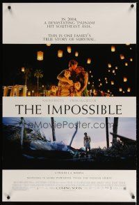 5y396 IMPOSSIBLE advance DS 1sh '12 Naomi Watts, Ewan McGregor, 2004 tsunami!