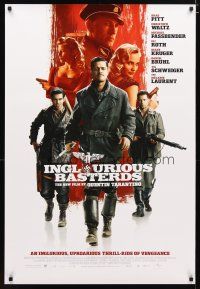 5y405 INGLOURIOUS BASTERDS int'l DS 1sh '09 Quentin Tarantino, Brad Pitt, Christoph Waltz!