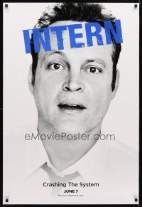 5y413 INTERNSHIP style B teaser DS 1sh '13 wacky huge close-up of Vince Vaughn!