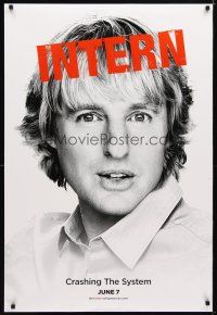 5y414 INTERNSHIP style C teaser DS 1sh '13 wacky huge close-up of Owen Wilson!