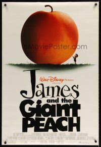 5y426 JAMES & THE GIANT PEACH DS 1sh '96 Walt Disney stop-motion fantasy peach cartoon!