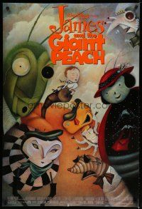 5y425 JAMES & THE GIANT PEACH DS 1sh '96 Walt Disney stop-motion fantasy cartoon, Lane Smith art!