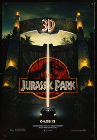 5y431 JURASSIC PARK teaser DS 1sh R13 Steven Spielberg, Richard Attenborough re-creates dinosaurs!