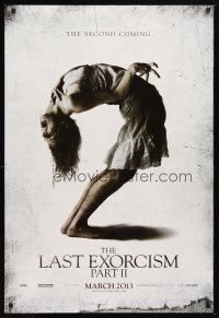 5y449 LAST EXORCISM PART II teaser DS 1sh '13 Ashley Bell, creepy image, the second coming!