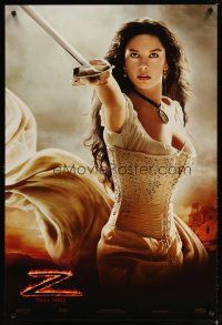 5y459 LEGEND OF ZORRO teaser DS 1sh '05 great image of super sexy Catherine Zeta-Jones!